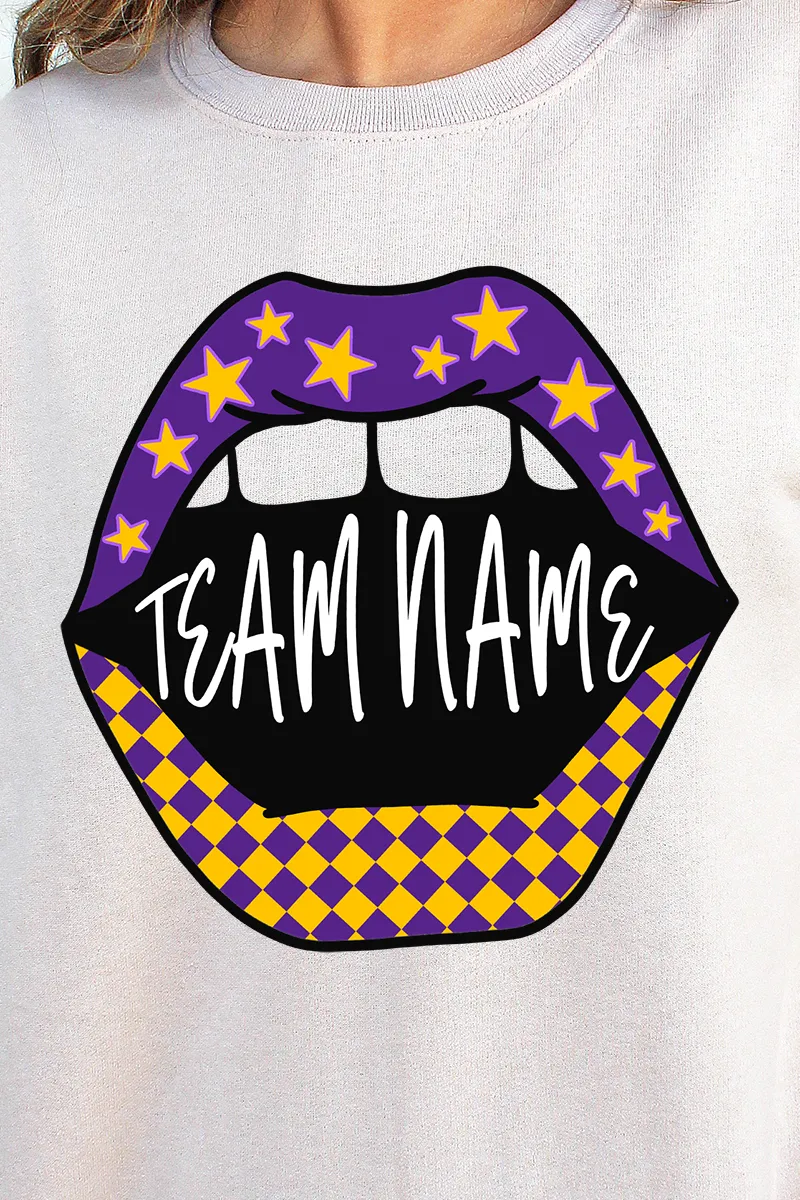 Loud Mouth Football Purple And Gold Unisex NuBlend Crew Sweatshirt