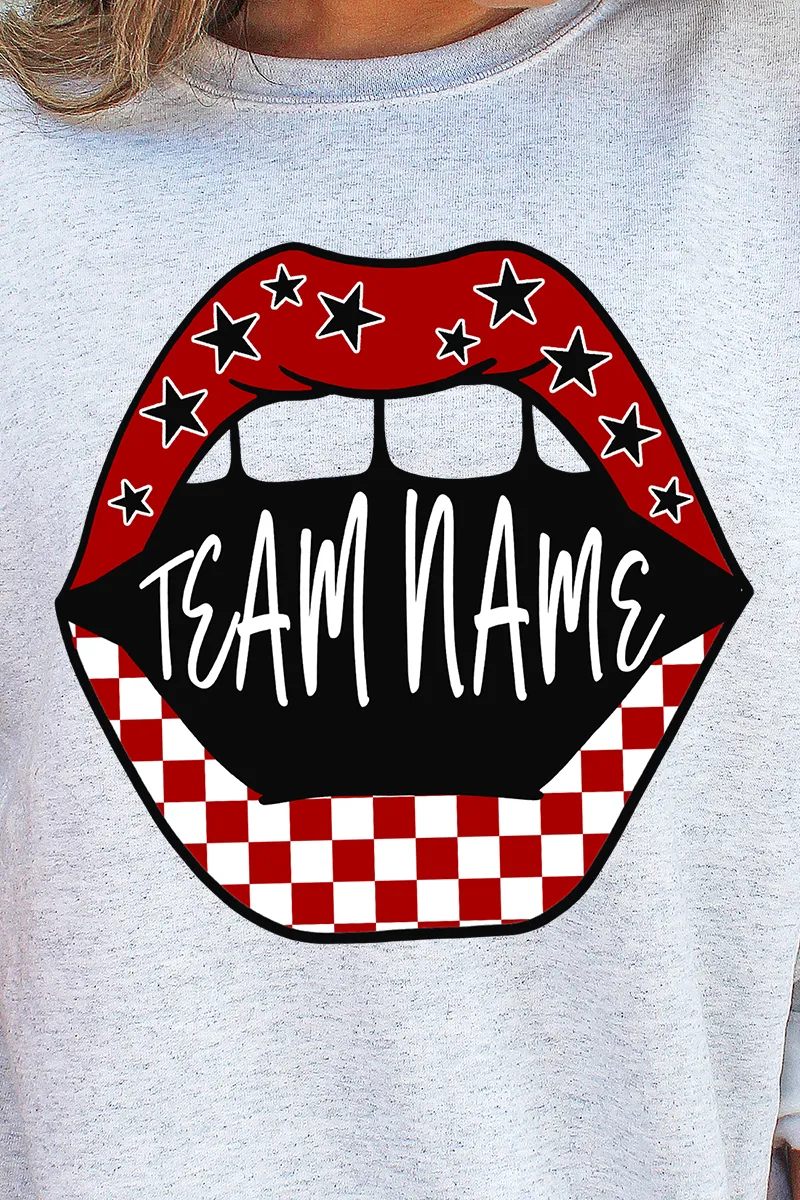 Loud Mouth Football Red And White Unisex NuBlend Crew Sweatshirt