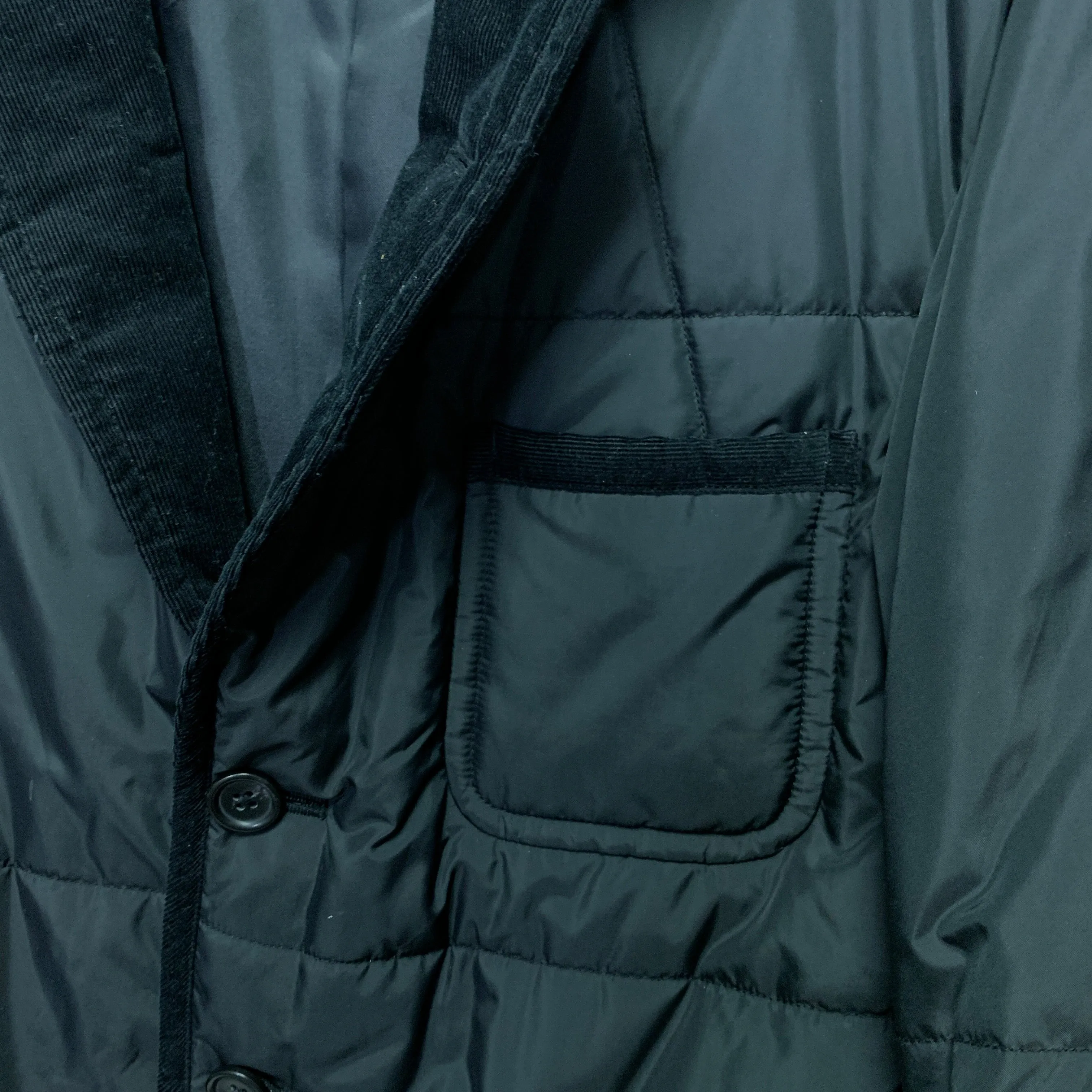 [M] Undercover Uniqlo UU Quilted Blazer Jacket Coat Black