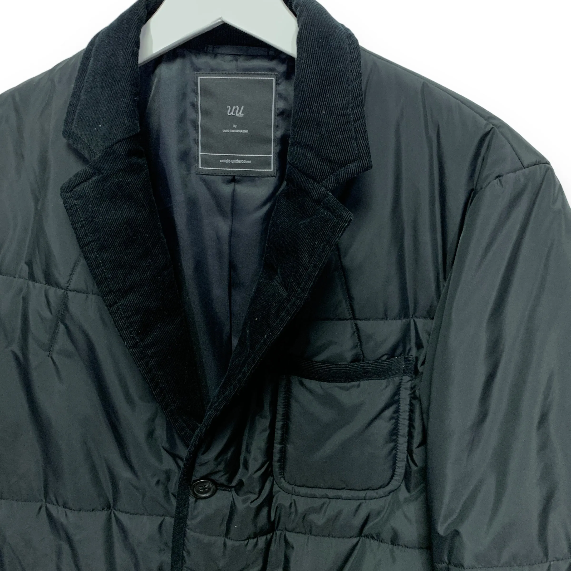 [M] Undercover Uniqlo UU Quilted Blazer Jacket Coat Black