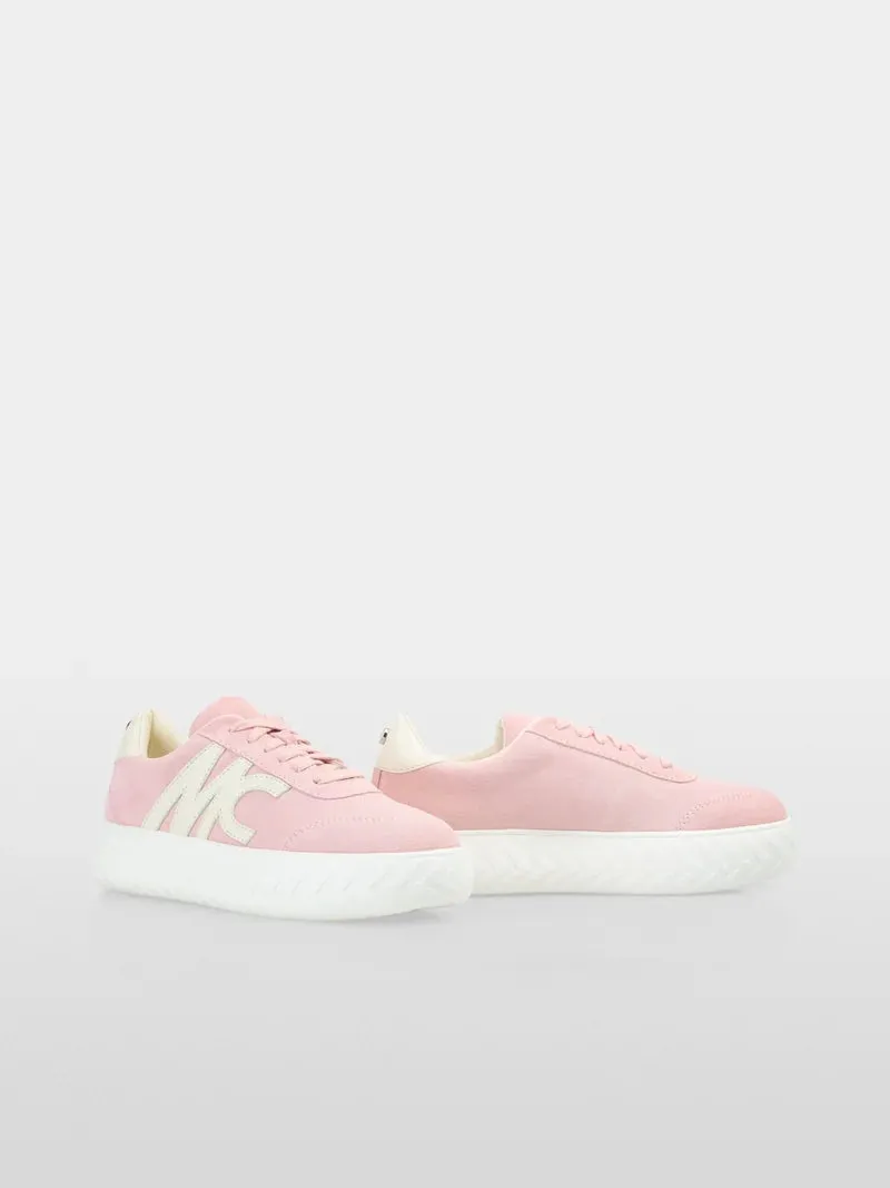 Marc Cain Pink Suede Sneakers With Thick Sole