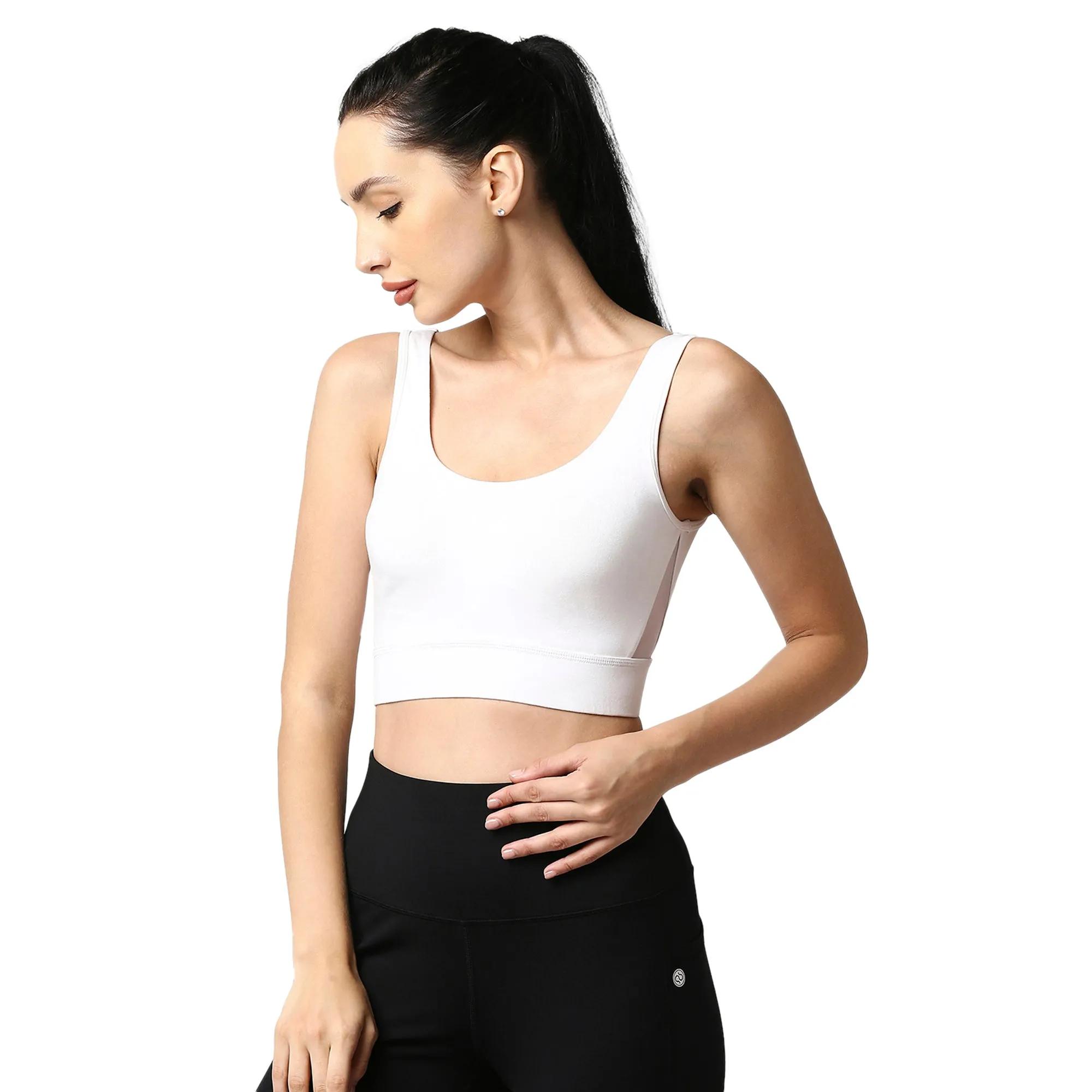 Medium Impact Non Padded Non Wired Long Line Sports Bra (Pack of 2)