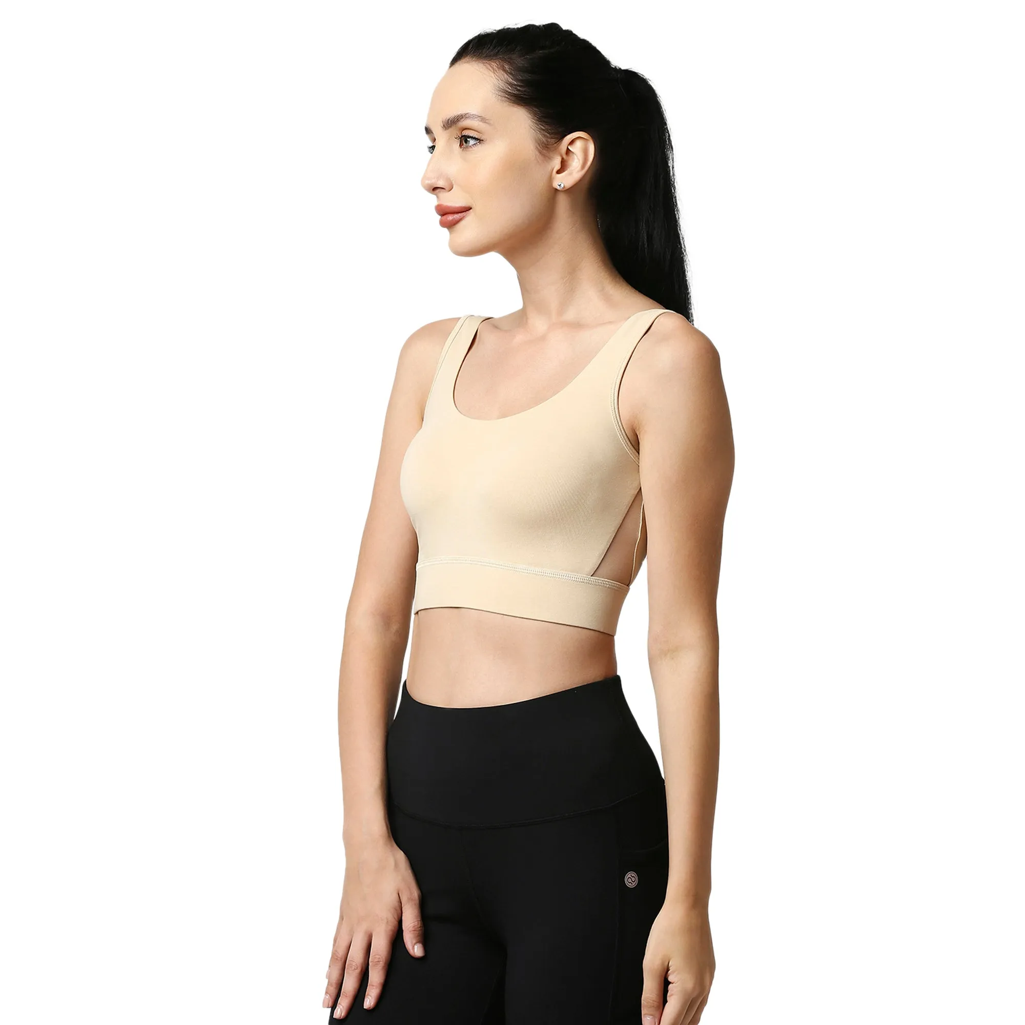 Medium Impact Non Padded Non Wired Long Line Sports Bra (Pack of 2)