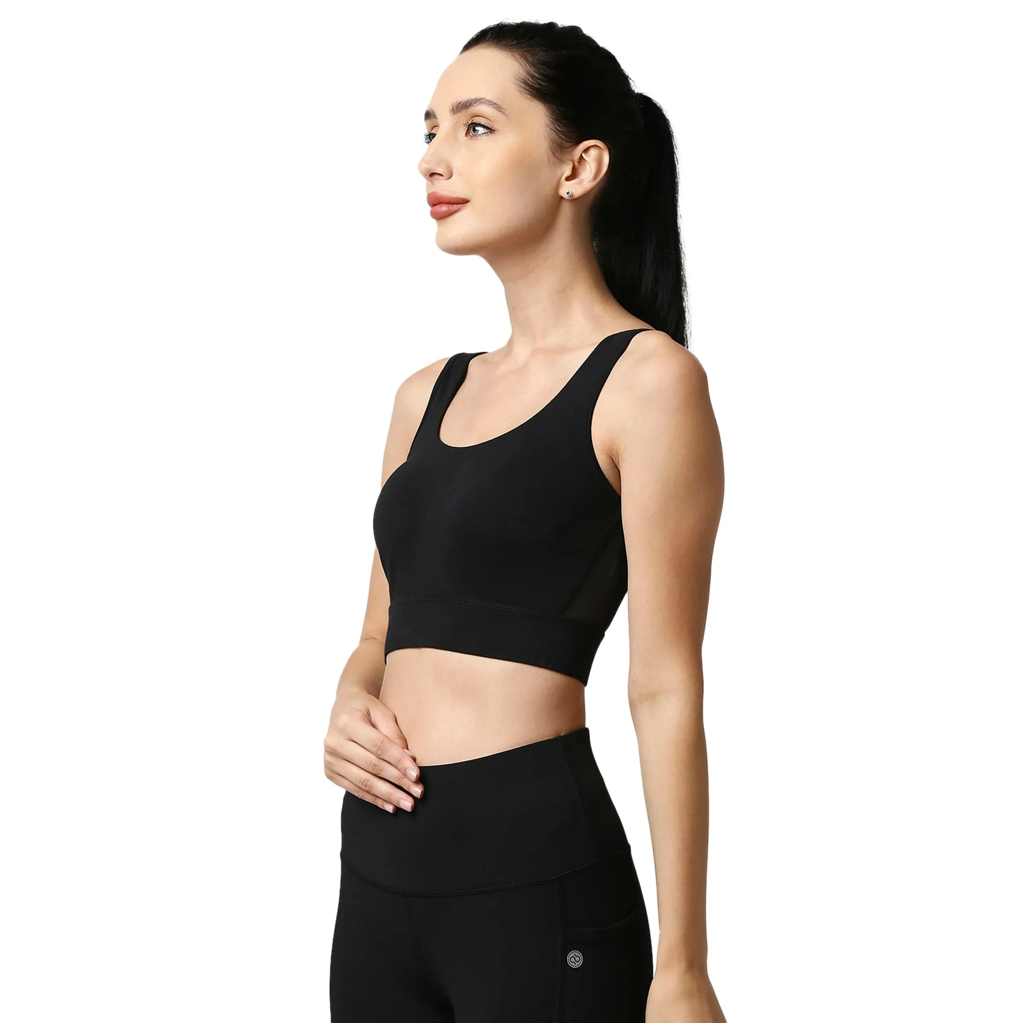 Medium Impact Non Padded Non Wired Long Line Sports Bra