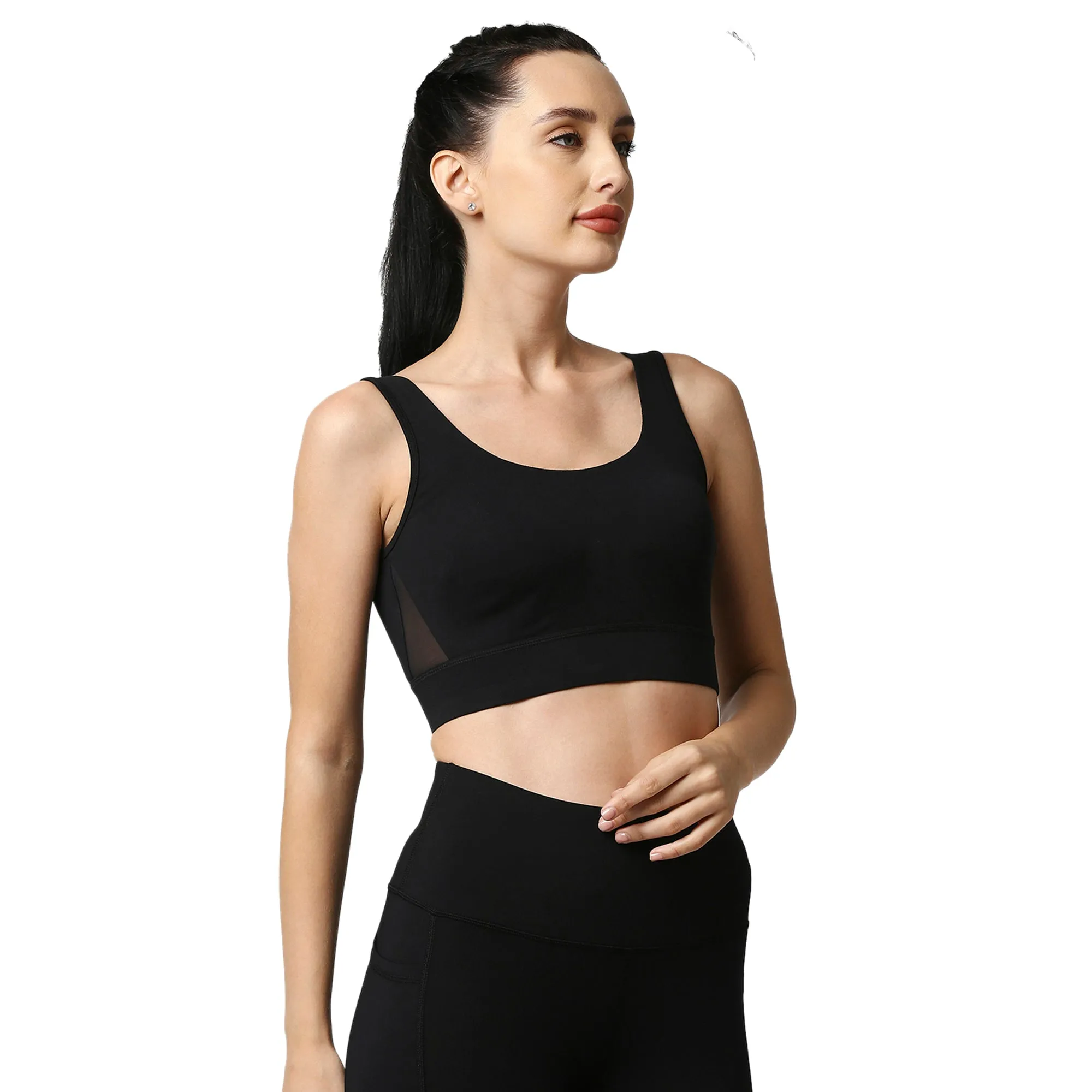 Medium Impact Non Padded Non Wired Long Line Sports Bra