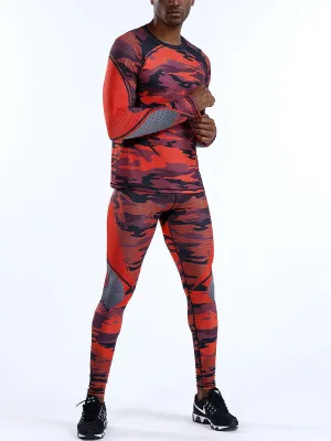 Men's Camo Stretch Tracksuit Set