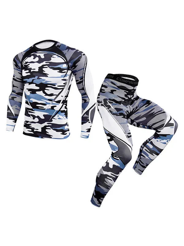 Men's Camo Stretch Tracksuit Set