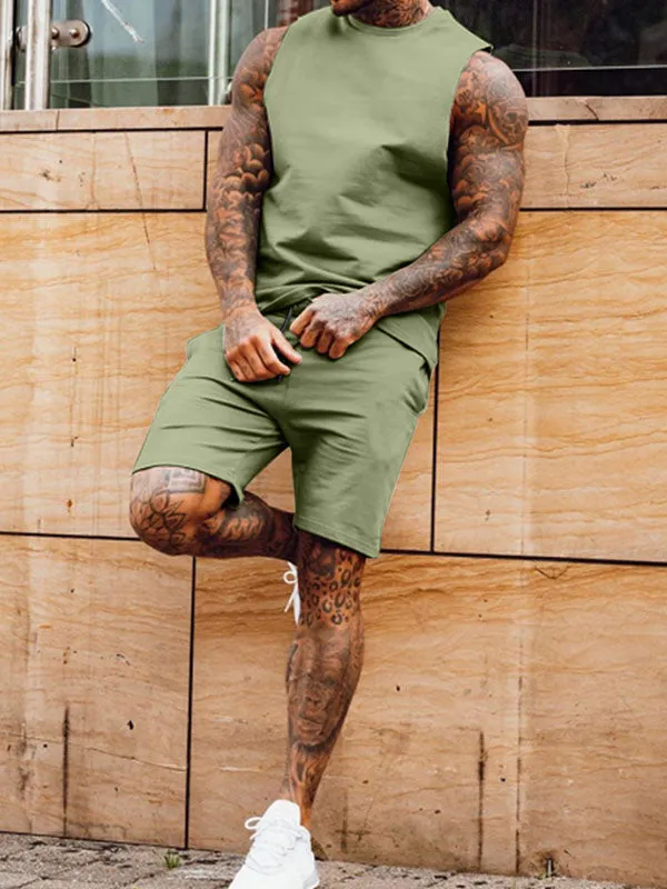Men's Cotton Blend Tank Set