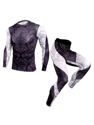 Men's Snake Pattern Tracksuit Set