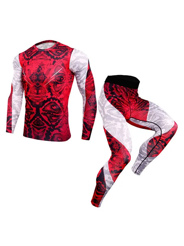Men's Snake Pattern Tracksuit Set