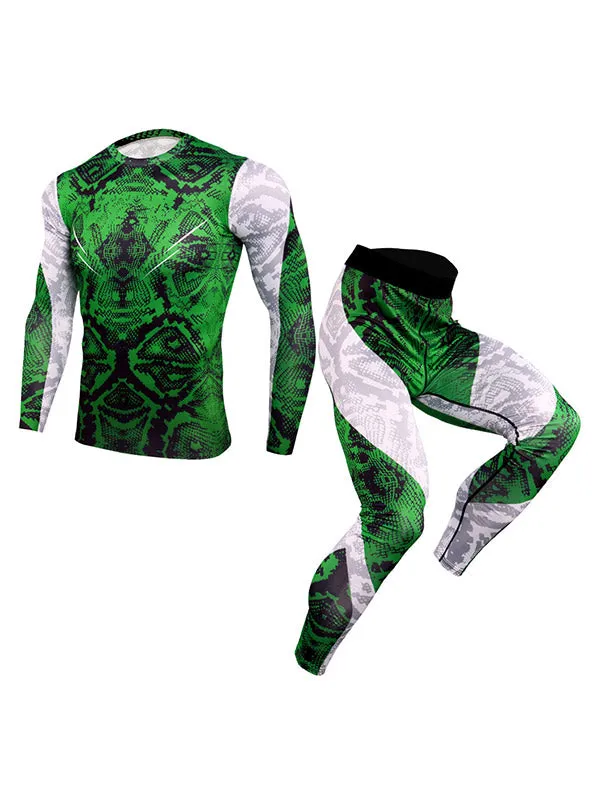 Men's Snake Pattern Tracksuit Set