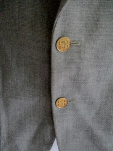 Mens Vintage GIVENCHY PARIS Blazer Sport Coat 42 GRAY 2-Button Jacket