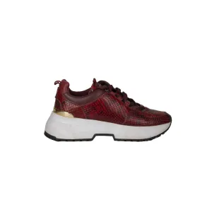 Michael Kors Cosmo Snake-Embossed Leather Trainer Shoes