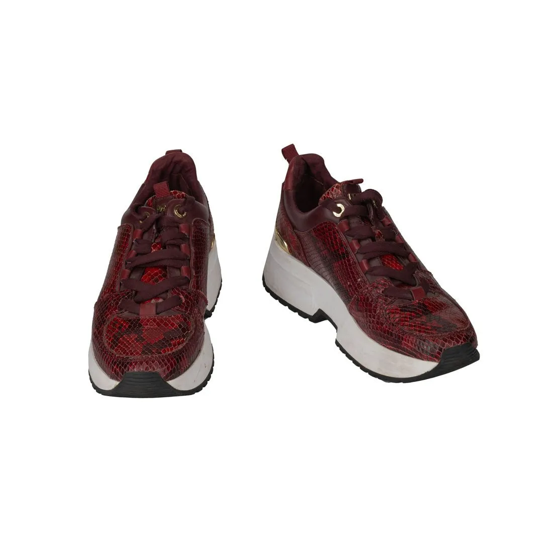 Michael Kors Cosmo Snake-Embossed Leather Trainer Shoes