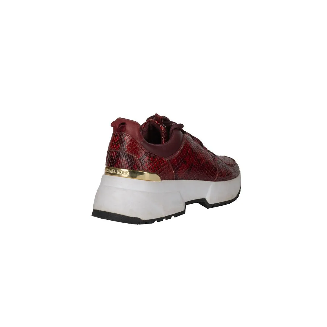Michael Kors Cosmo Snake-Embossed Leather Trainer Shoes