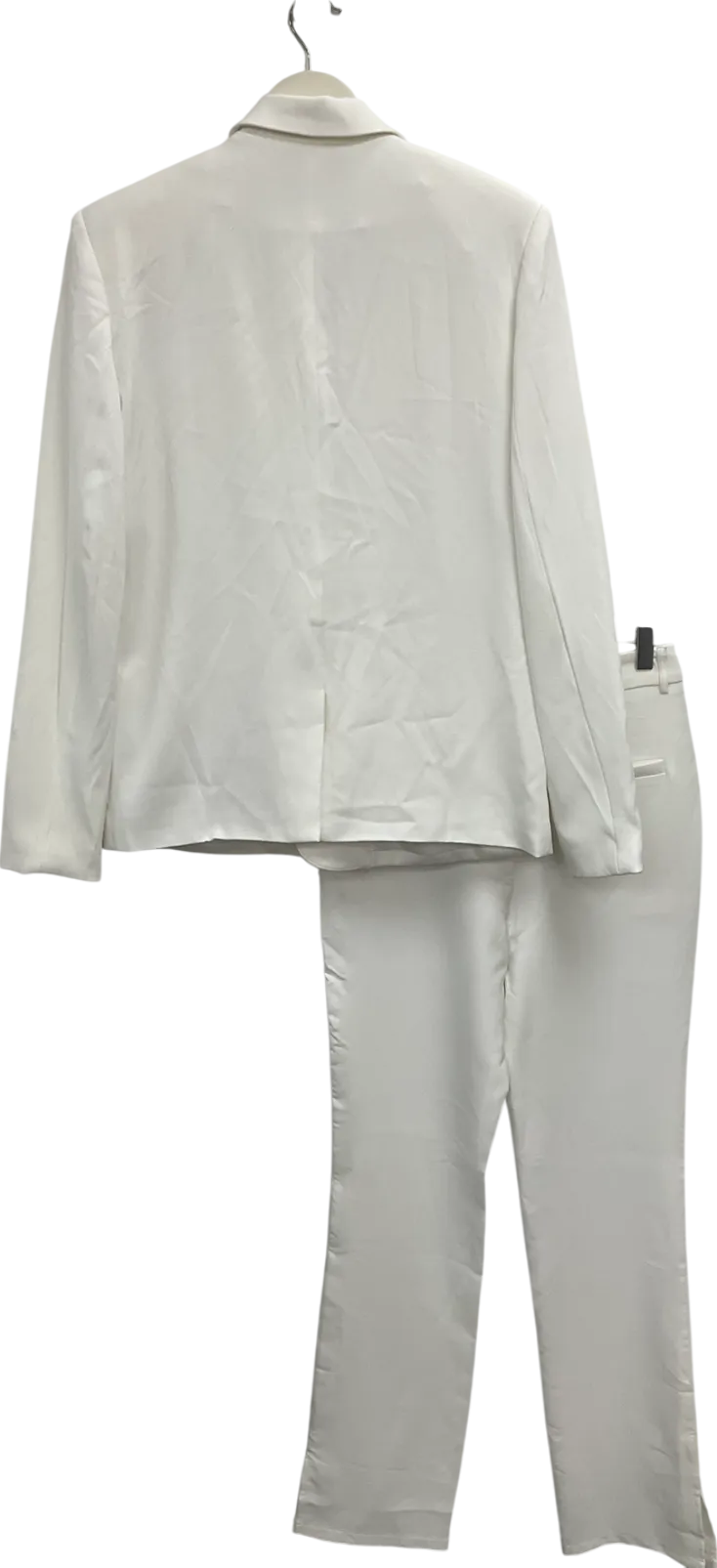 Misspap White Straight Trouser And One Button Blazer UK 8
