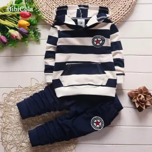 Navy Stripped Tracksuit