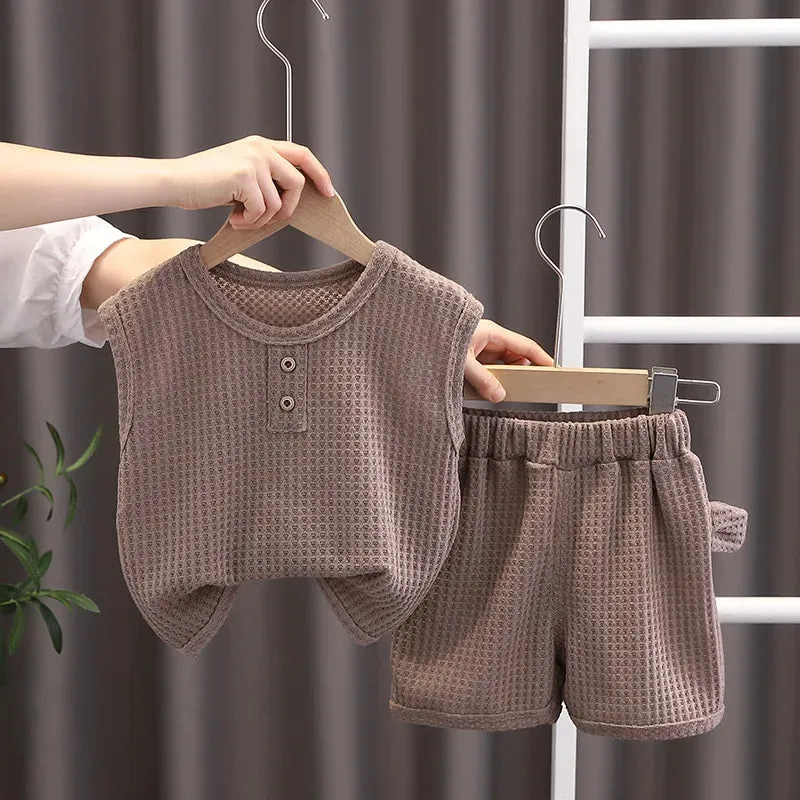 New Summer Baby Vest and Shorts Set