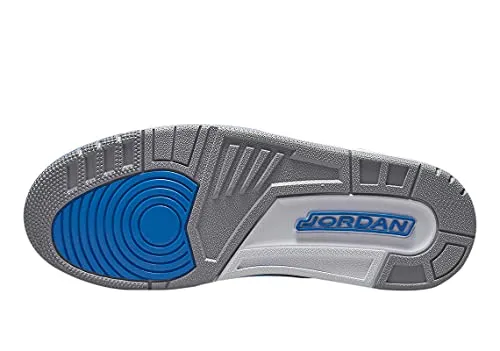 Nike Men's Air Jordan 3 Retro Racer Blue, White/Black/Cement Grey/Racer, 7