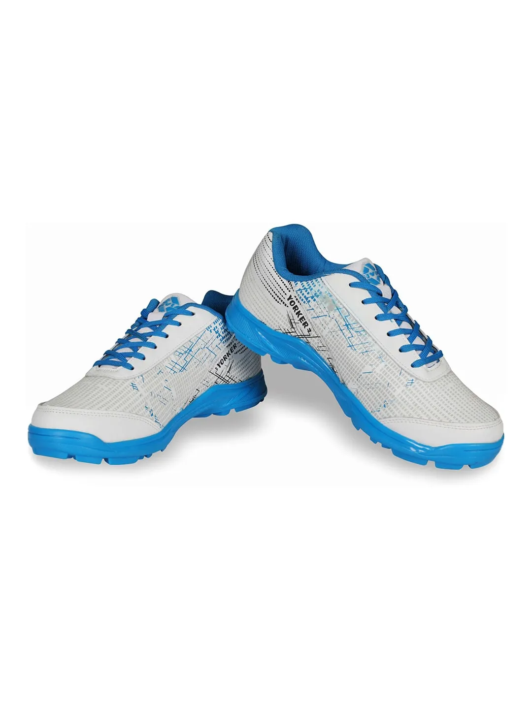 NIVIA Yorker Cricket Shoes White/Blue