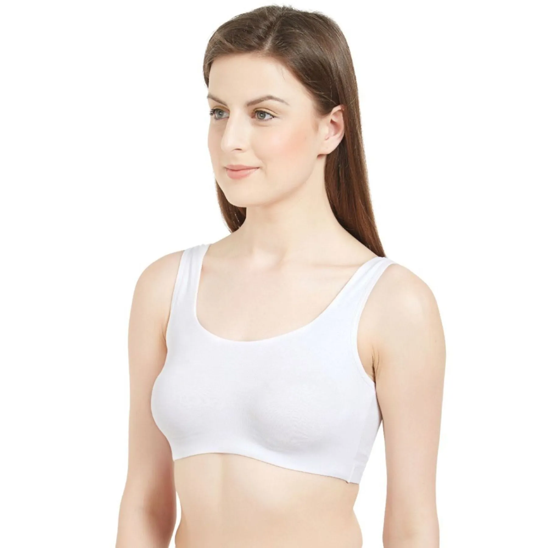 Non Wired Non Padded Full Coverage Low Impact Slip on Sports Bra (Pack of 2)