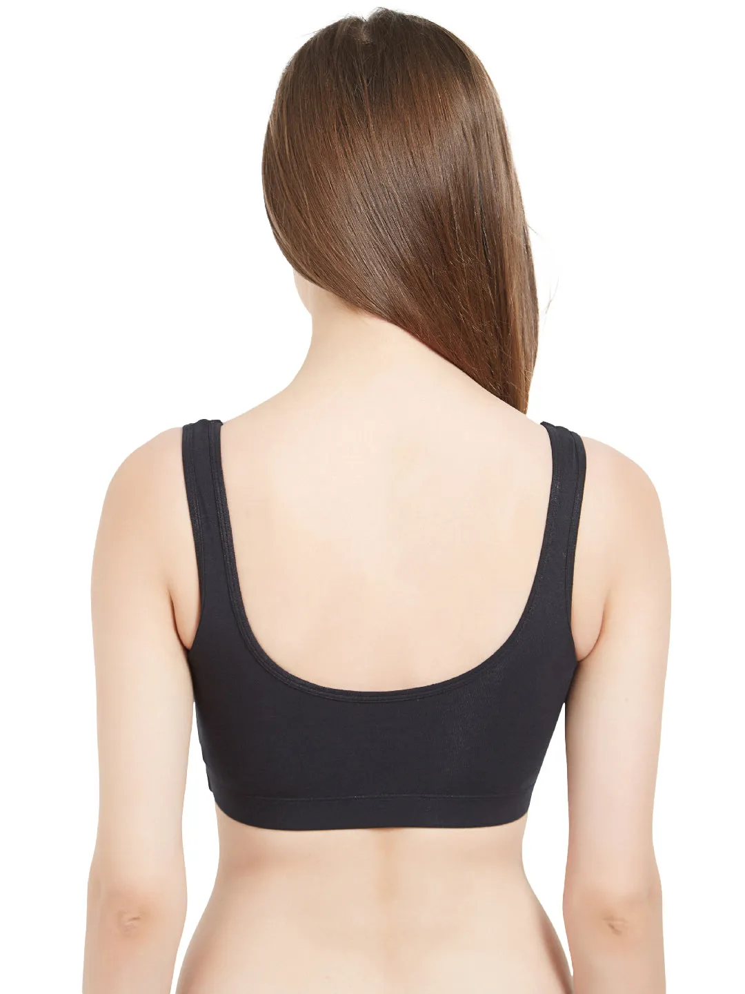 Non Wired Non Padded Full Coverage Low Impact Slip on Sports Bra (Pack of 2)