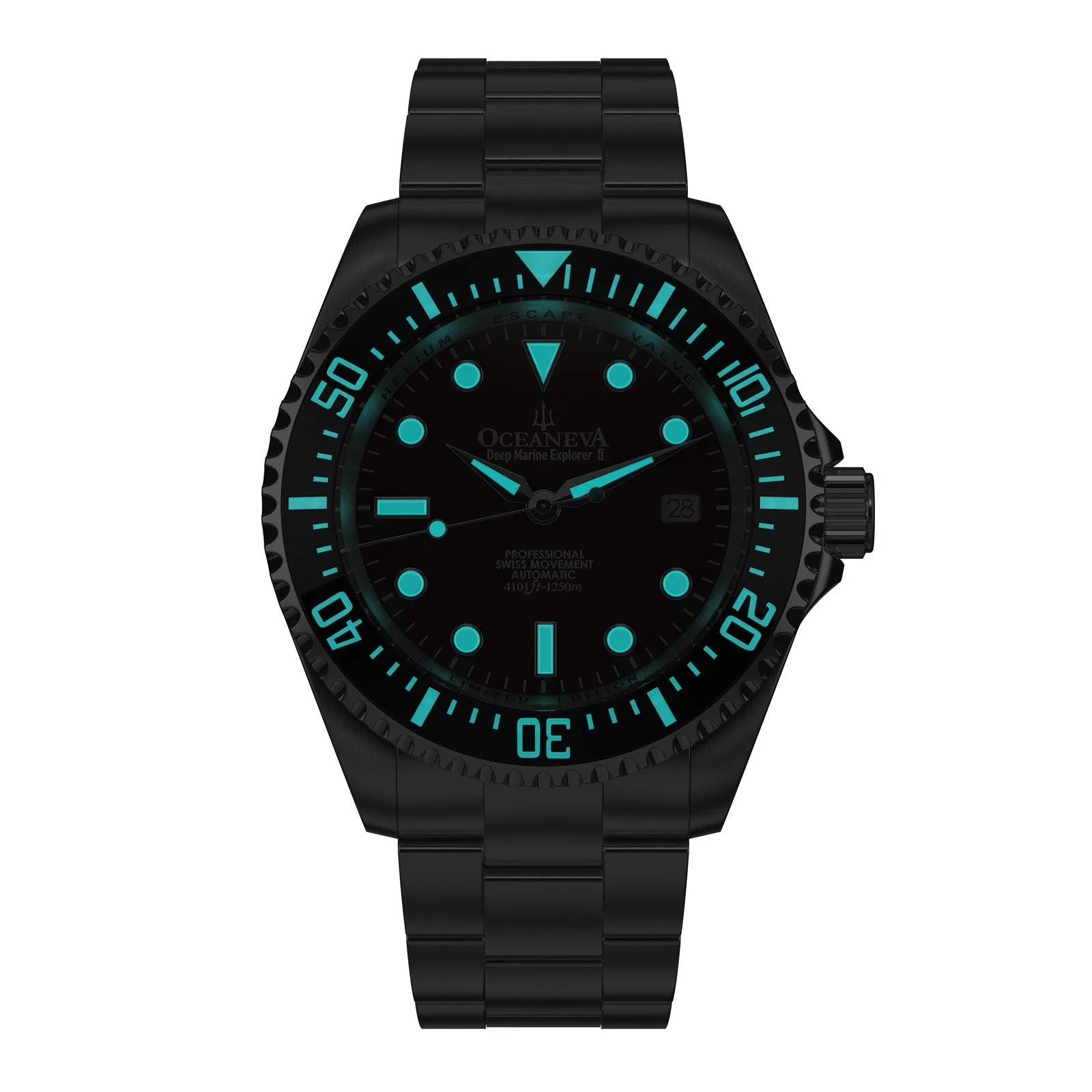 Oceaneva Deep Marine Explorer II Automatic 1250M Pro Diver Black Brown Limited Edition
