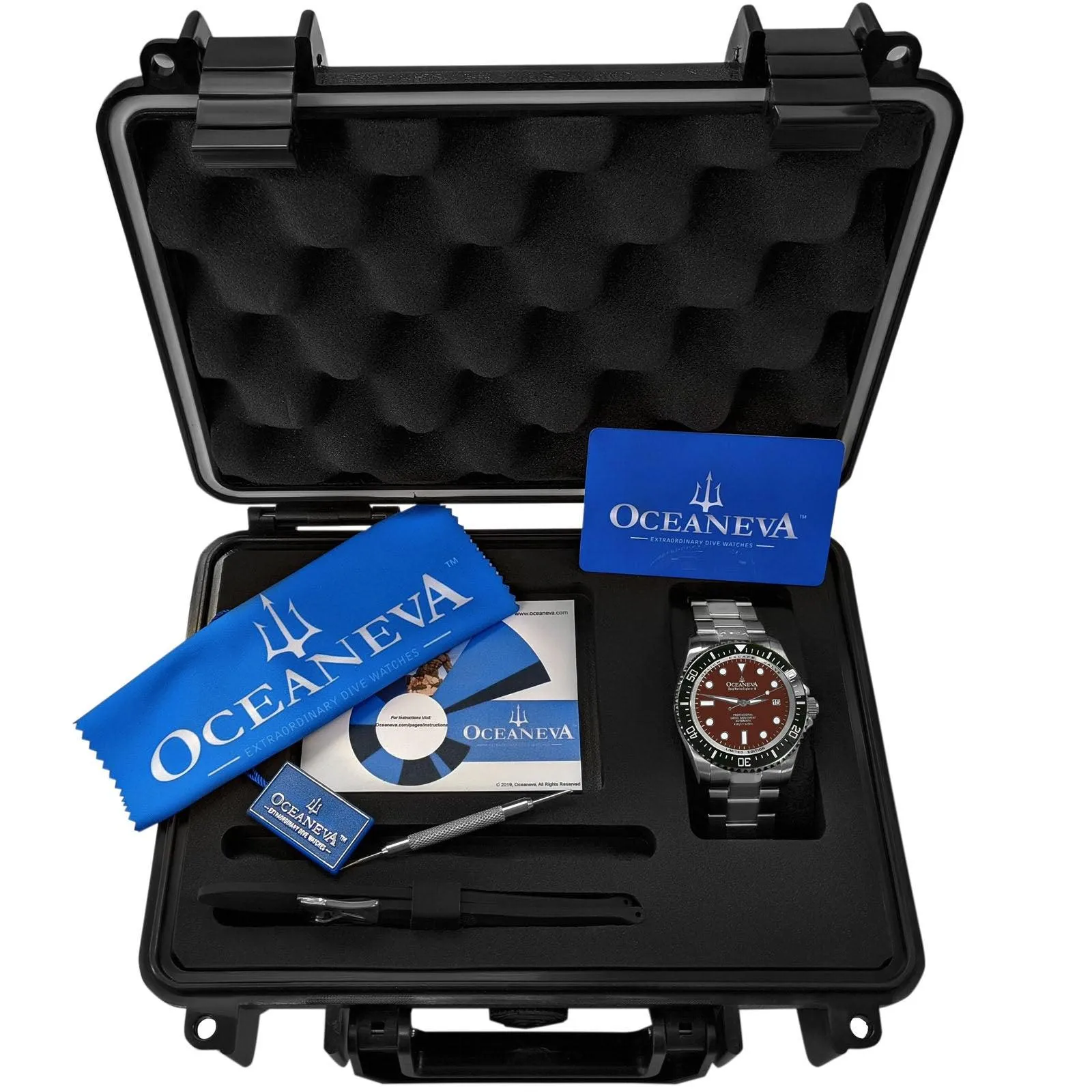Oceaneva Deep Marine Explorer II Automatic 1250M Pro Diver Black Brown Limited Edition
