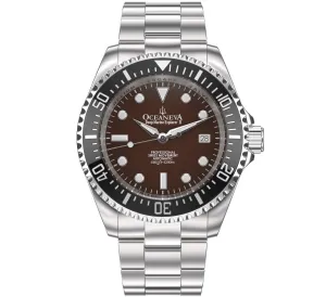 Oceaneva Deep Marine Explorer II Automatic 1250M Pro Diver Black Brown Limited Edition