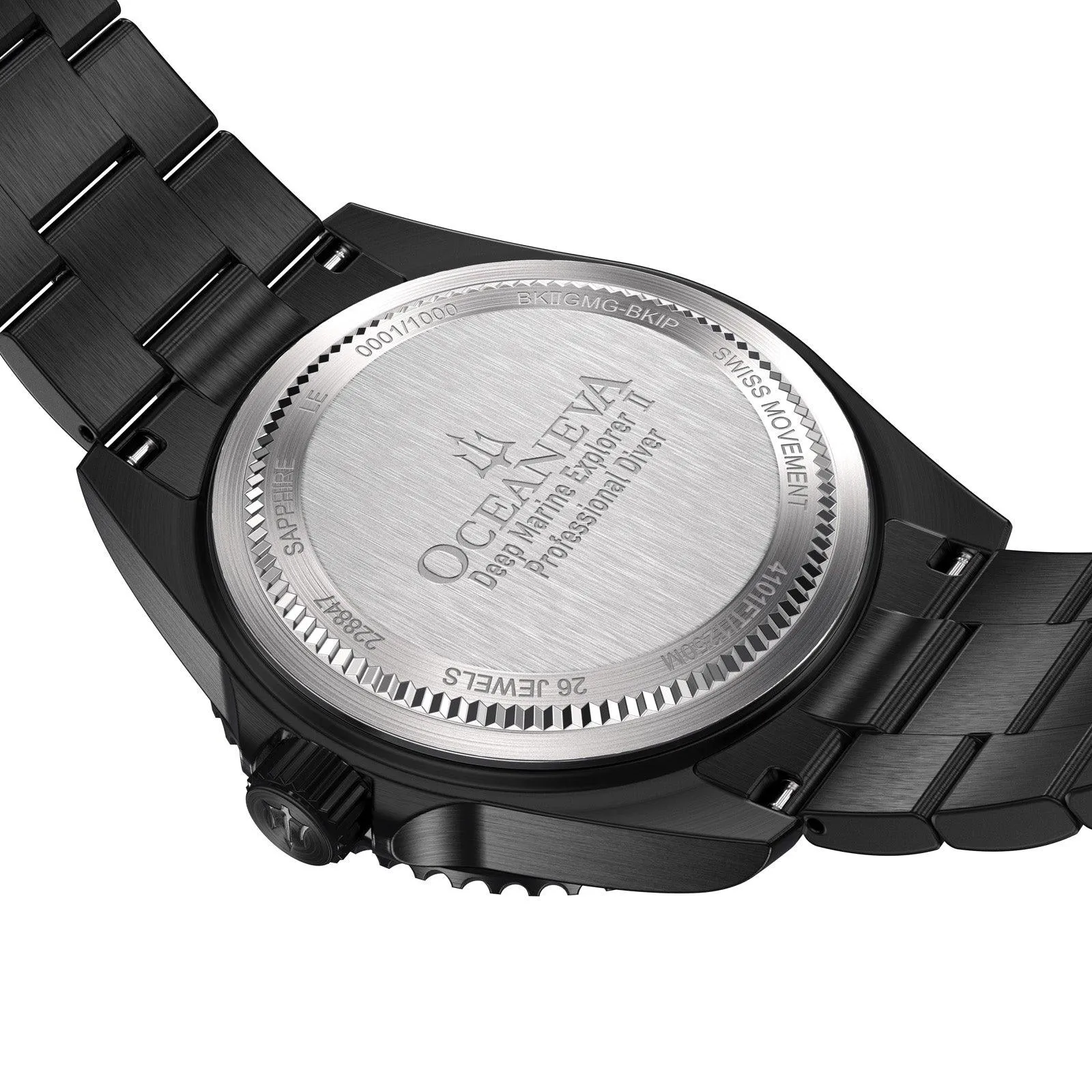 Oceaneva Deep Marine Explorer II Automatic 1250M Pro Diver Gray Black IP Limited Edition