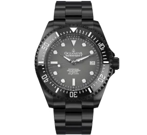 Oceaneva Deep Marine Explorer II Automatic 1250M Pro Diver Gray Black IP Limited Edition