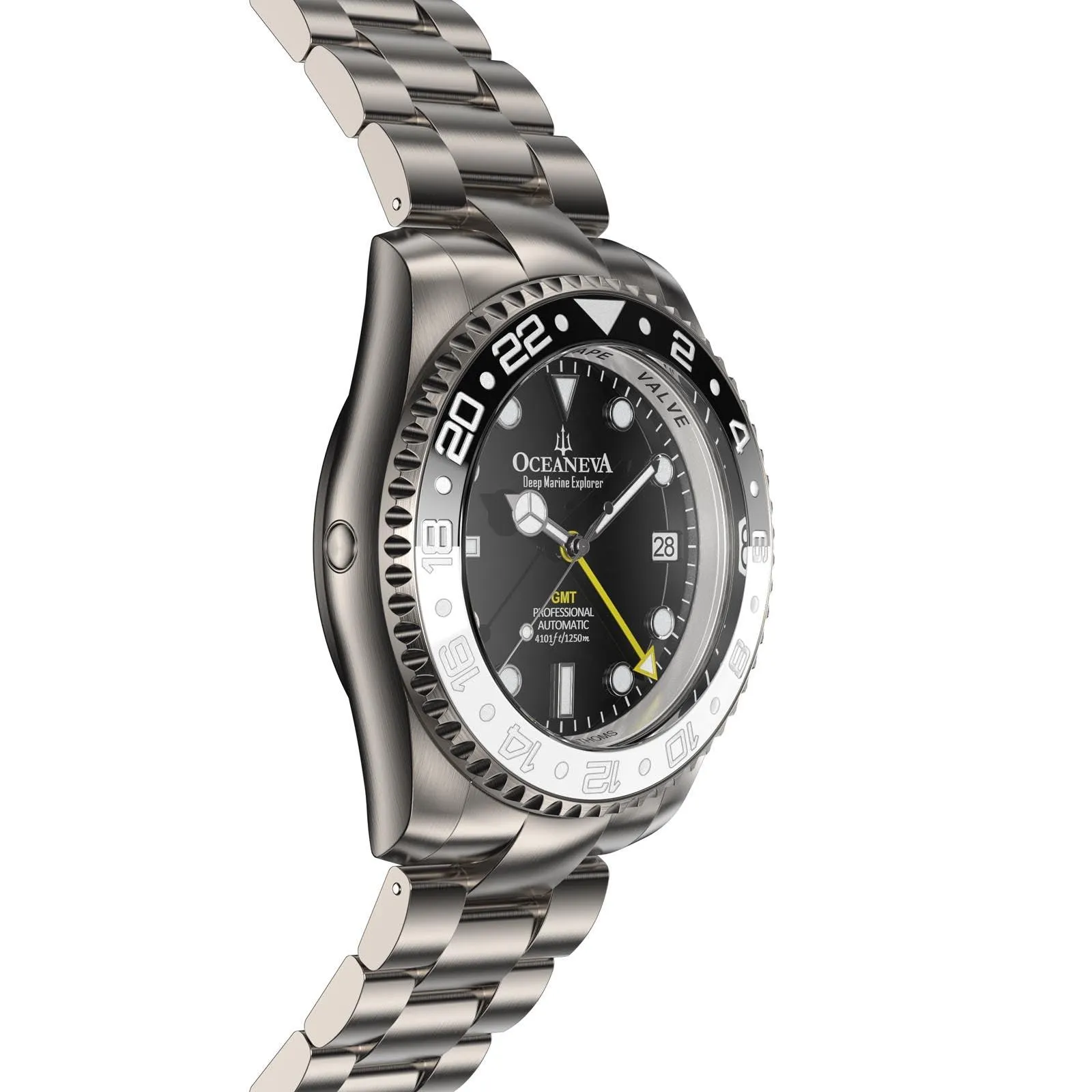 Oceaneva Titanium Deep Marine Explorer GMT Automatic 1250M Black