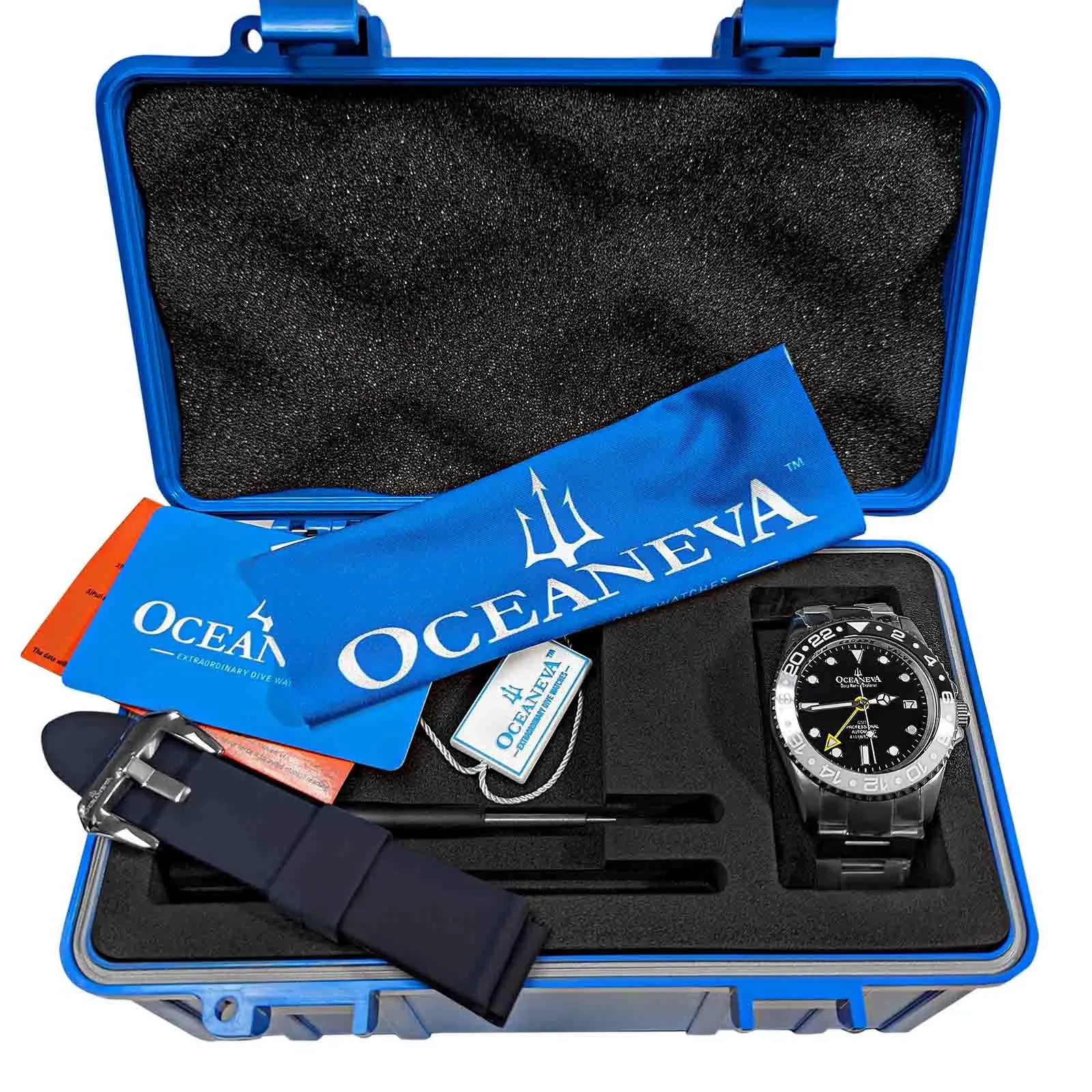 Oceaneva Titanium Deep Marine Explorer GMT Automatic 1250M Black