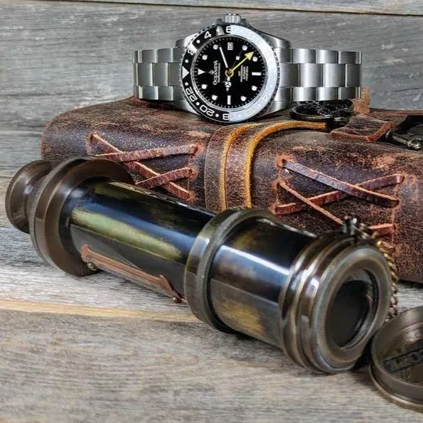 Oceaneva Titanium Deep Marine Explorer GMT Automatic 1250M Black