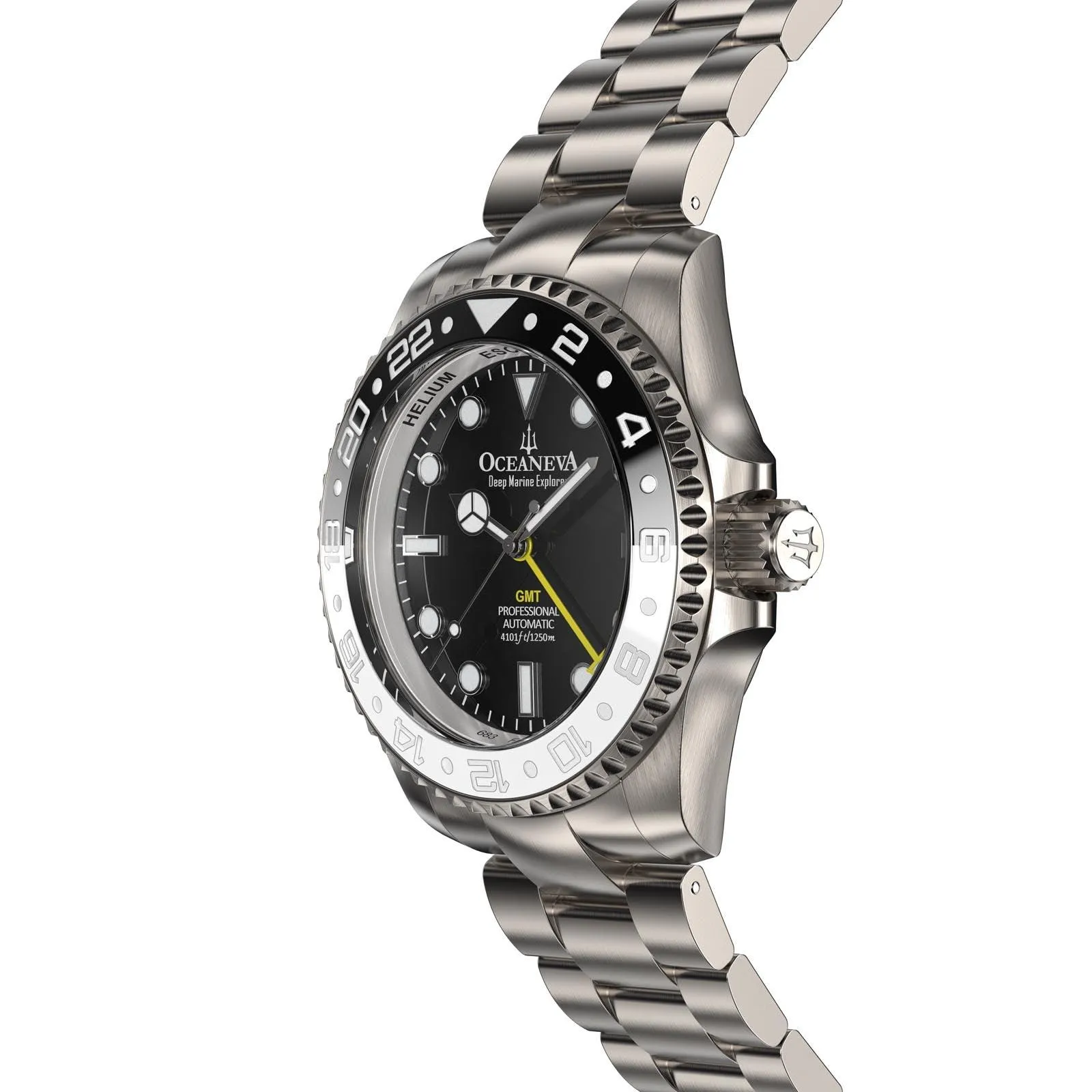 Oceaneva Titanium Deep Marine Explorer GMT Automatic 1250M Black
