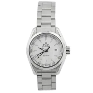 Omega Ladies Seamaster AQUA Terra Quartz Stainless Steel 30mm Silver Stick Dial Watch Reference #: 231.10.30.60.02.001