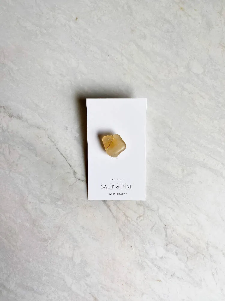 One Of A Kind Sea Stone Hat and Tie Pin
