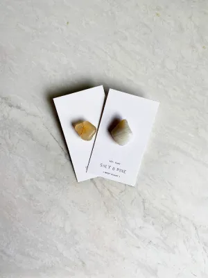 One Of A Kind Sea Stone Hat and Tie Pin