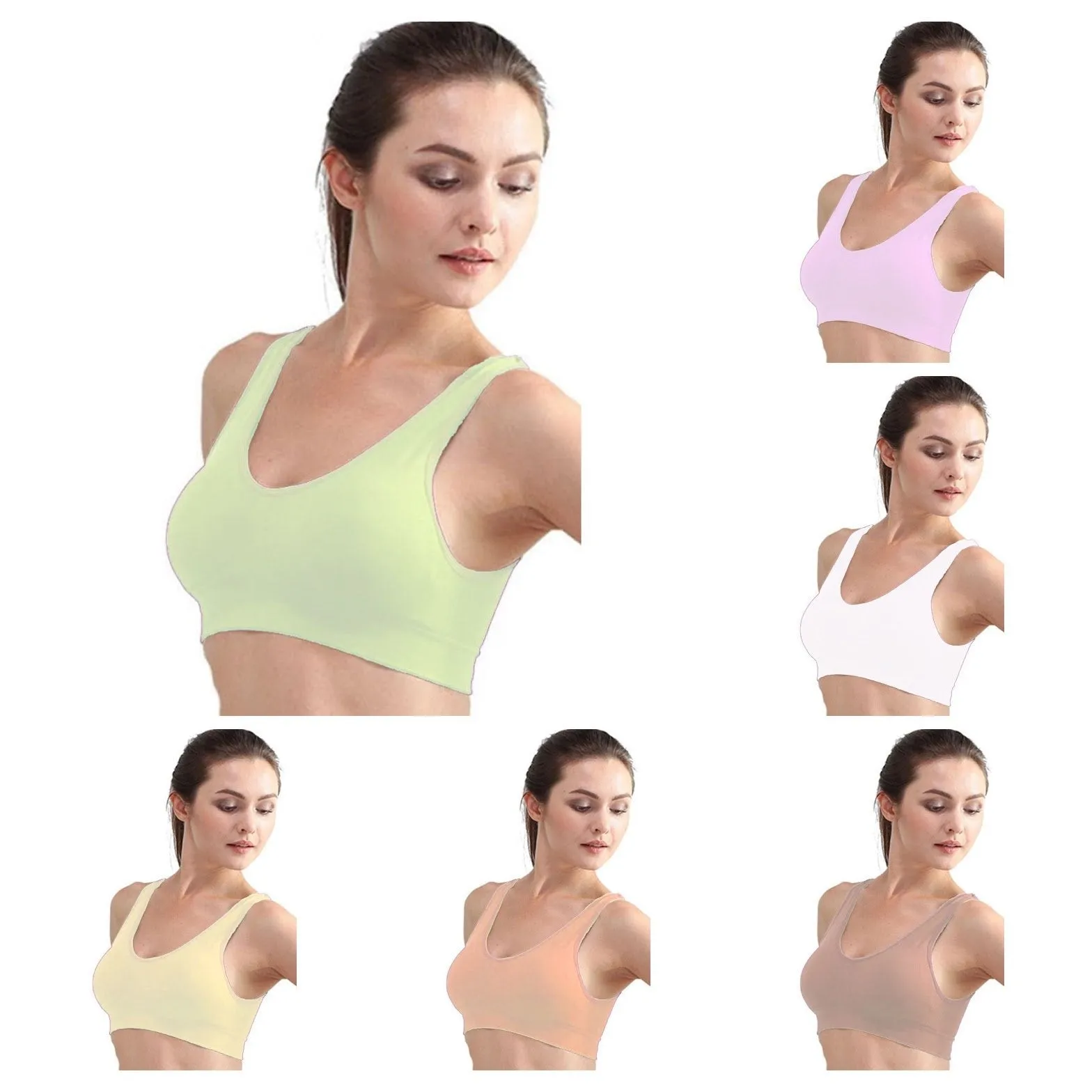 Pack of 3 Air Bra in Pakistan - Mix Colours - Non Wired & Single Padded - 2B-122