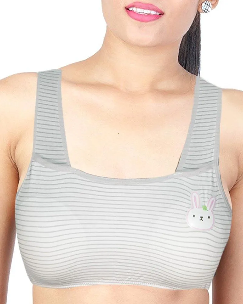 Pack of 3 -  Comforts Cotton Bra for Women, Wirefree Bra For Ladies