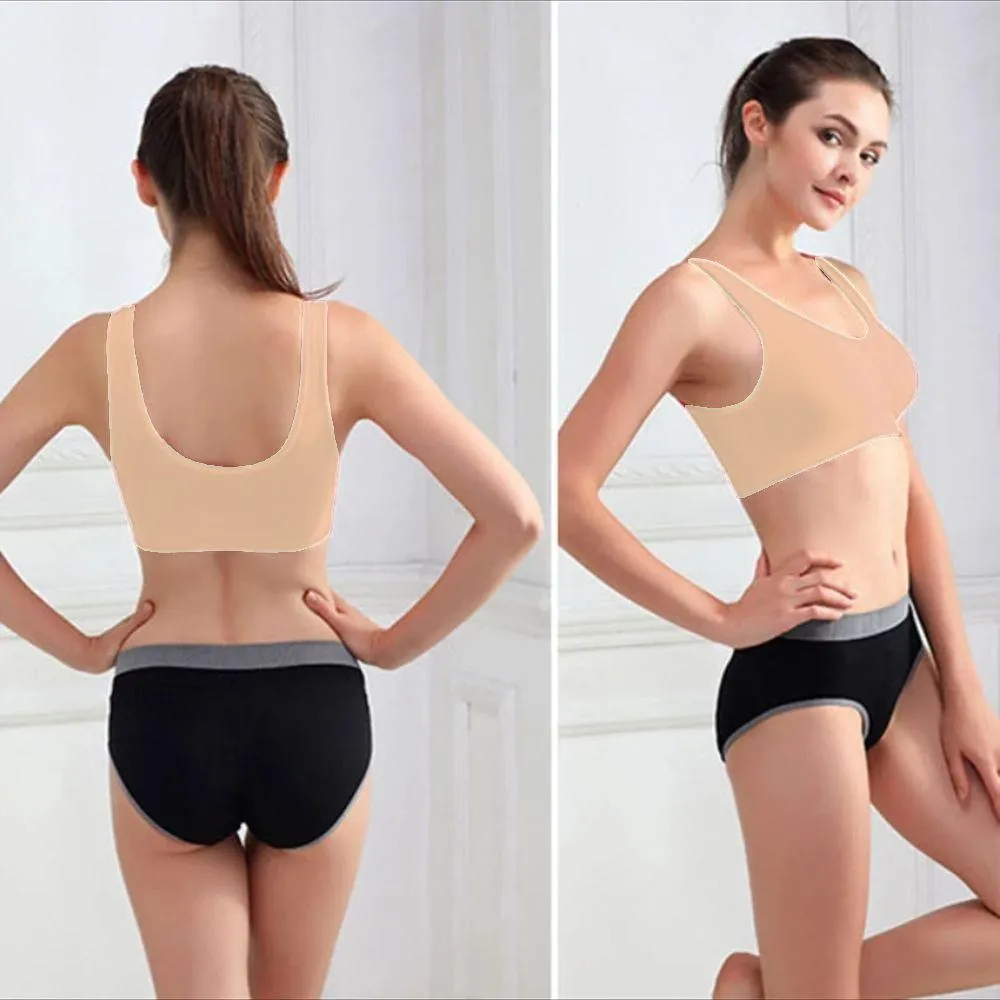 Pack of 3 Stretchable Sports Bra - Aire Bra - 2B-107 - Mix Colours