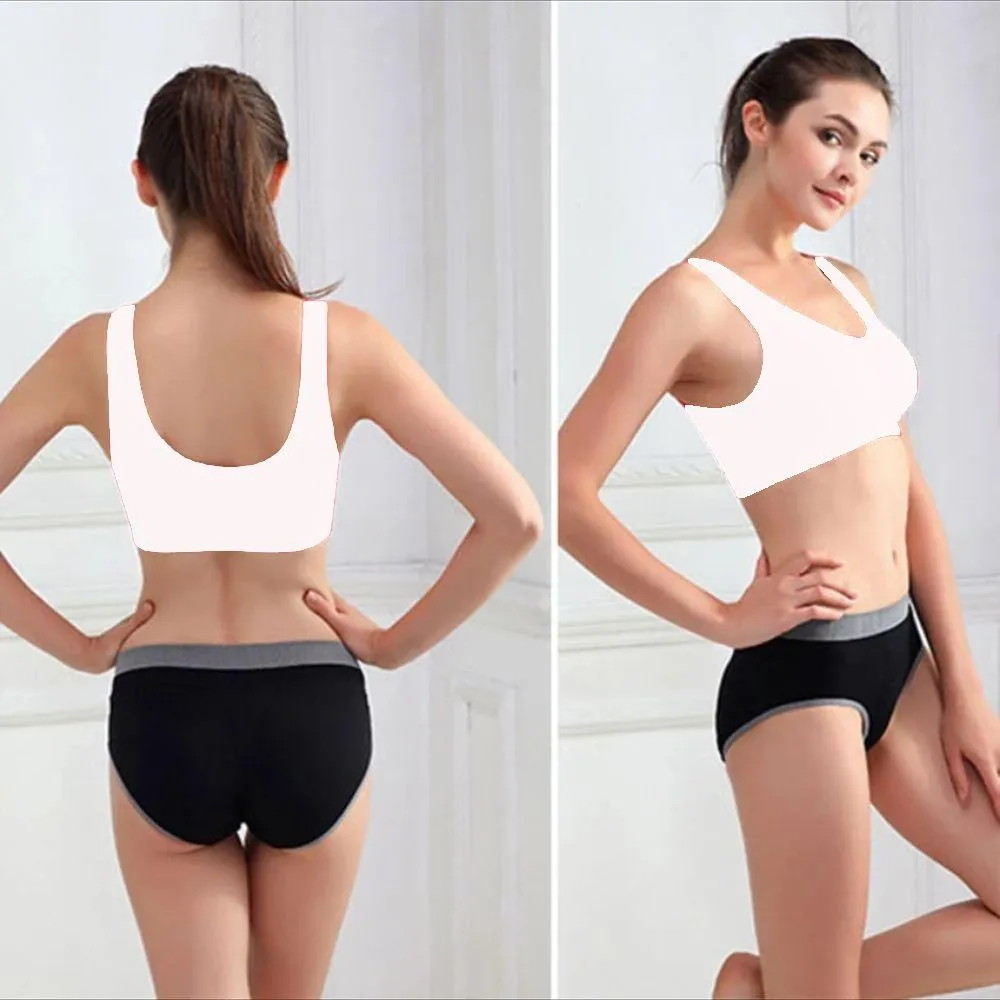 Pack of 3 Stretchable Sports Bra - Aire Bra - 2B-107 - Mix Colours