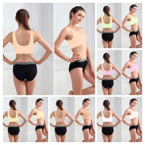 Pack of 3 Stretchable Sports Bra - Aire Bra - 2B-107 - Mix Colours