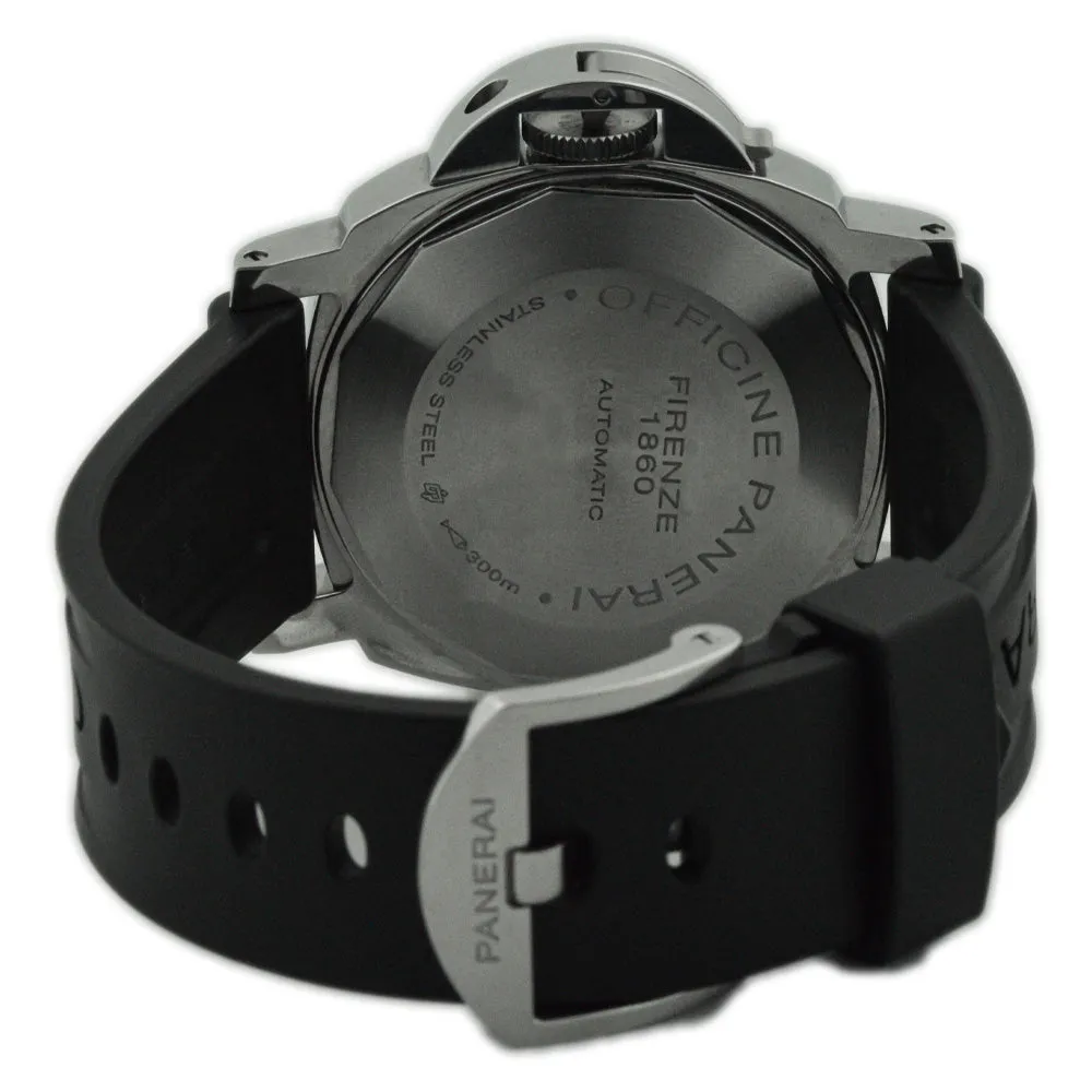 Panerai Men's Luminor GMT Stainless Steel 44mm Black Stick & Arabic Dial Watch Reference #: PAM01088
