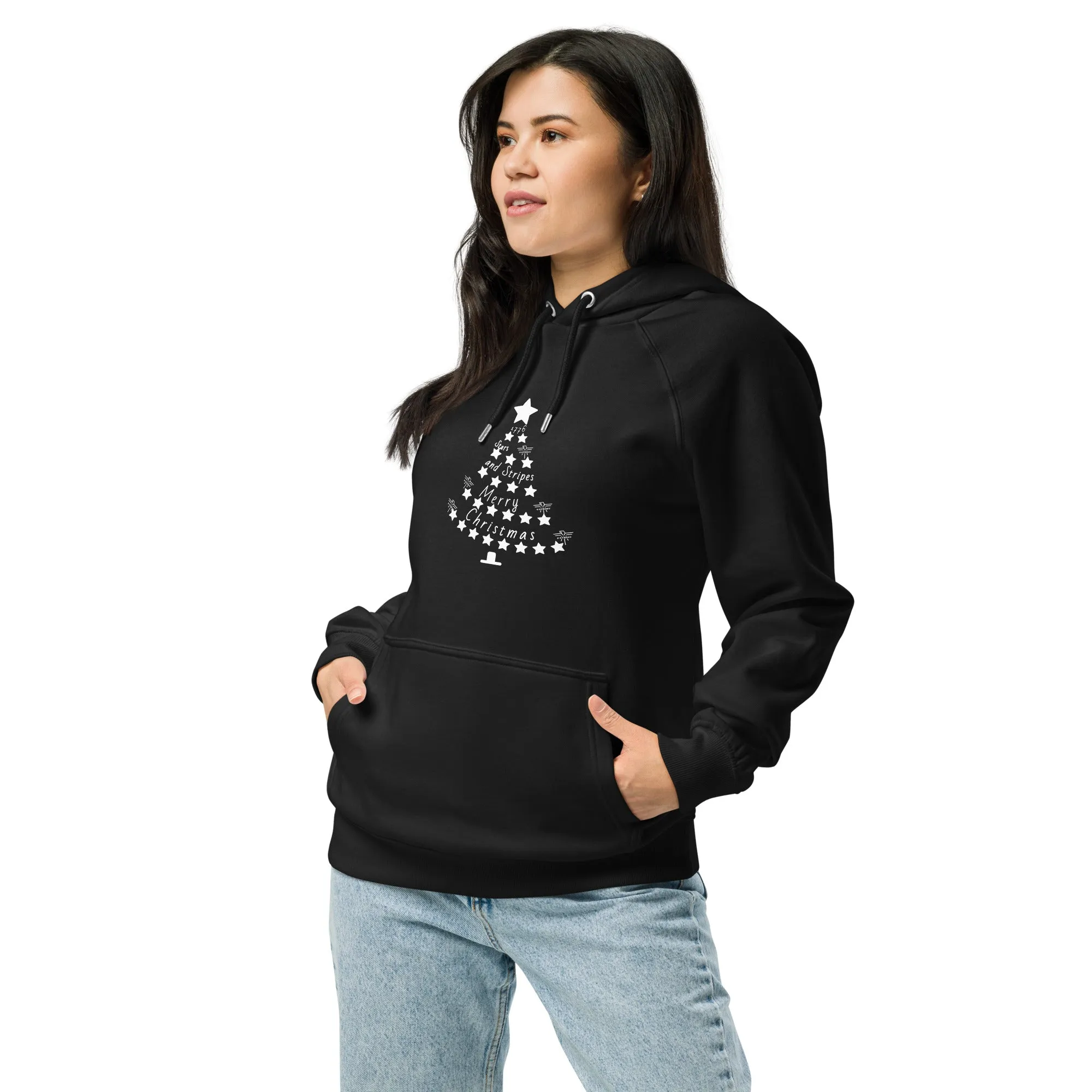 Patriot Christmas Tree Unisex Eco Hoodie