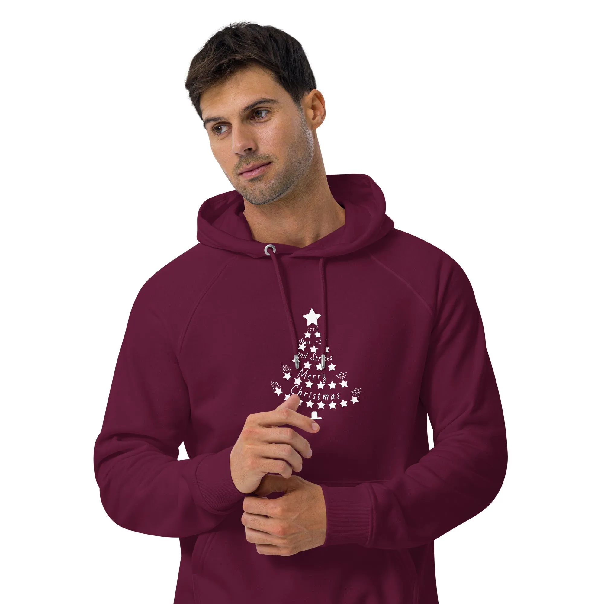 Patriot Christmas Tree Unisex Eco Hoodie