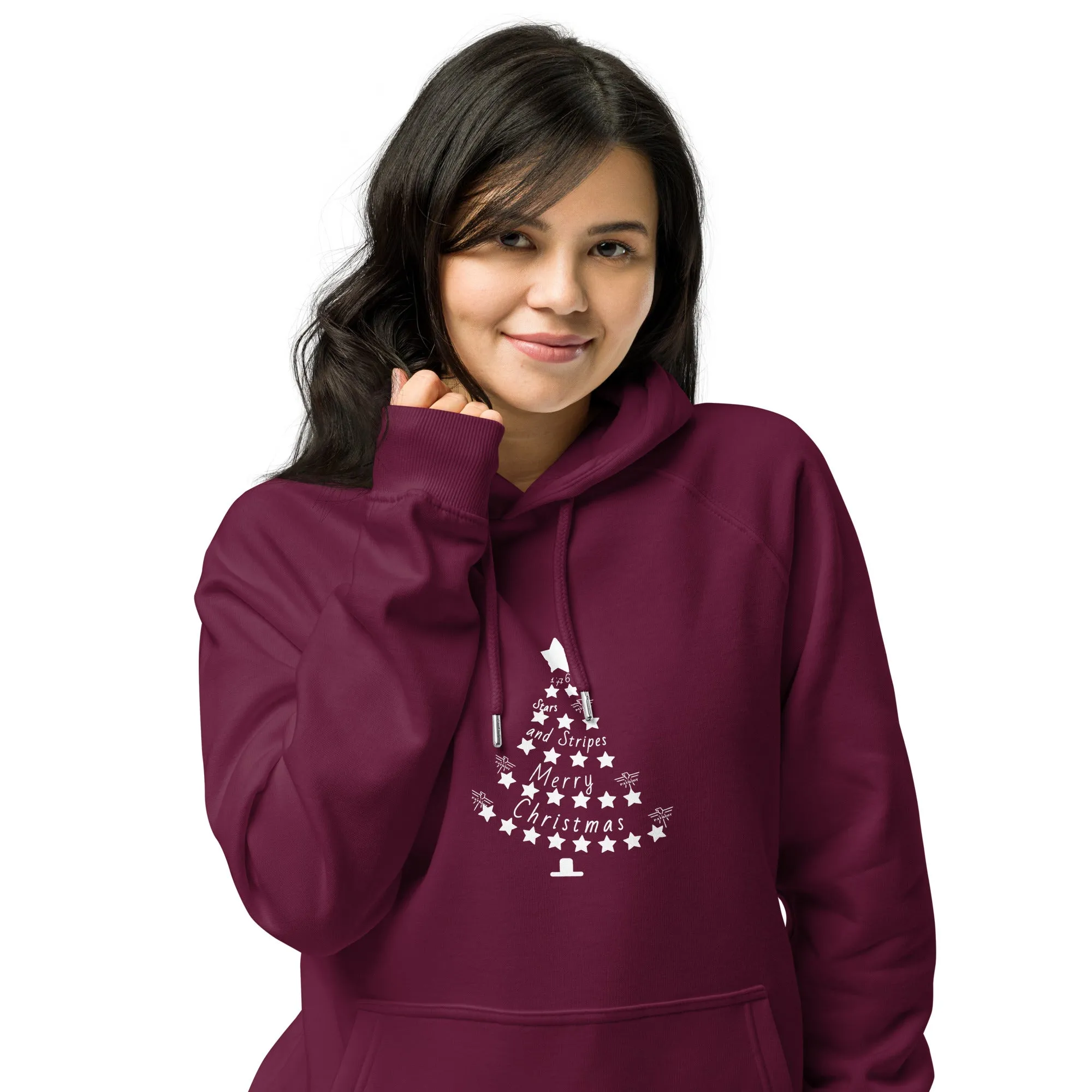 Patriot Christmas Tree Unisex Eco Hoodie