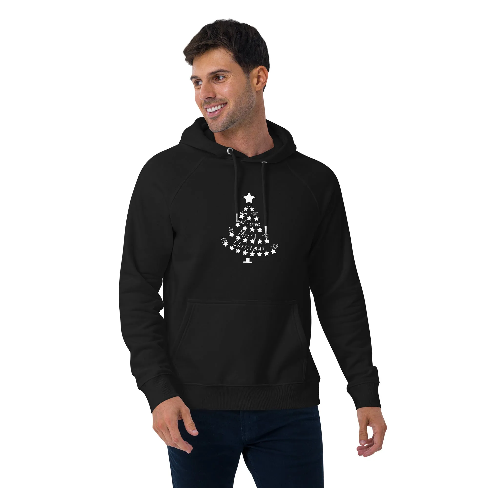 Patriot Christmas Tree Unisex Eco Hoodie