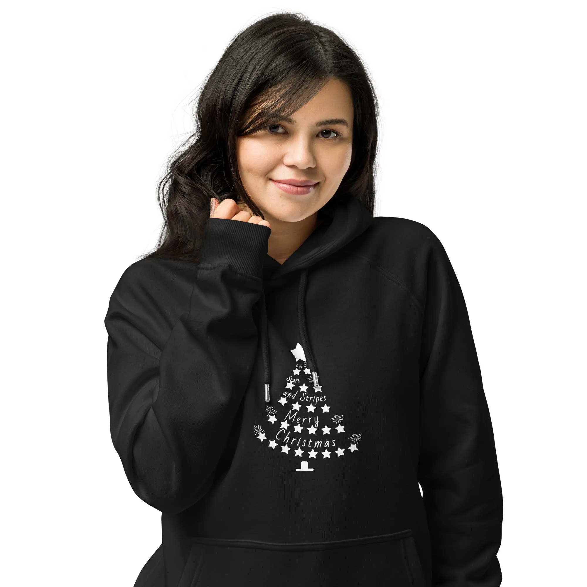 Patriot Christmas Tree Unisex Eco Hoodie