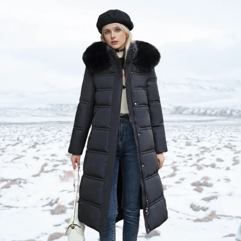 Poppy™ | Luxurious winter parka with fur hood